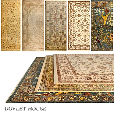 Luxurious Carpets Set: DOVLET HOUSE 5-Piece Collection 3D model image 1 