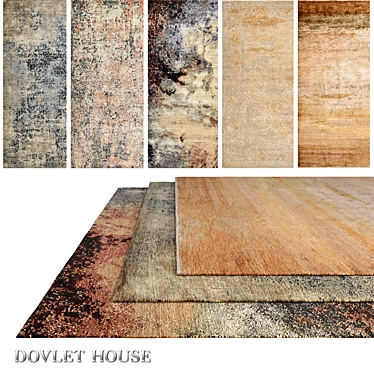 Luxurious Carpets Set by DOVLET HOUSE 3D model image 1 