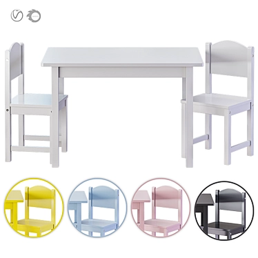 Sleek and Stylish IKEA SUNDVIK Kids Set 3D model image 1 