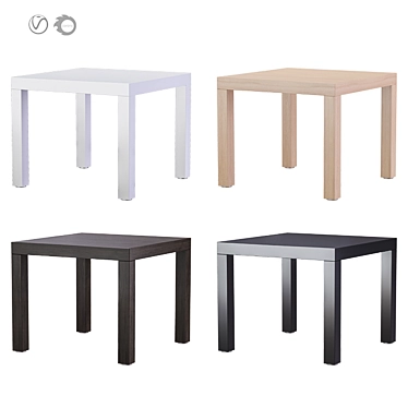 Modern Minimalist Lack Side Table 3D model image 1 