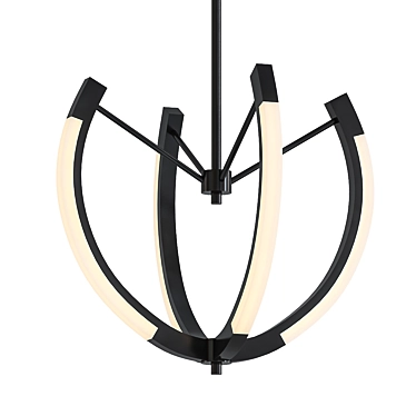 Modern Luxe Utopia Chandelier 3D model image 1 