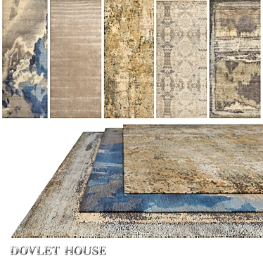 DOVLET HOUSE Carpets - Set of 5 (Part 762) 3D model image 1 