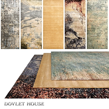 Luxury Carpets by DOVLET HOUSE (Set of 5) 3D model image 1 
