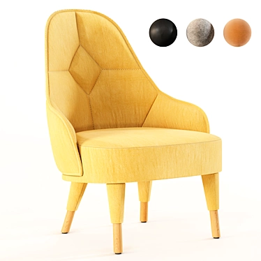 Elegant Emma Chair: Stylish Design & Unparalleled Comfort 3D model image 1 