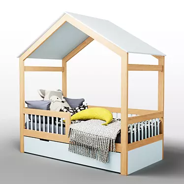 Customizable Modern Crib 3D model image 1 