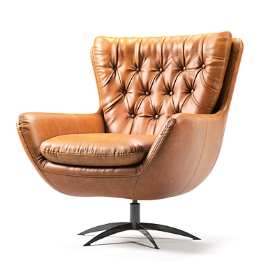 Luxury Wells Leather Armchair 3D model image 1 