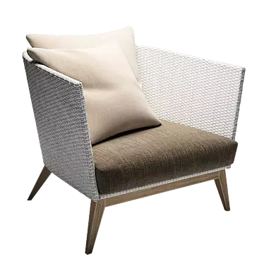 Aegis Rattan Lounge Chair: Elegant, Comfortable, and Durable 3D model image 1 