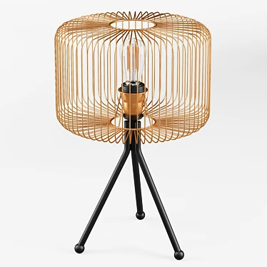 Aria Geometric Lantern Table Lamp 3D model image 1 