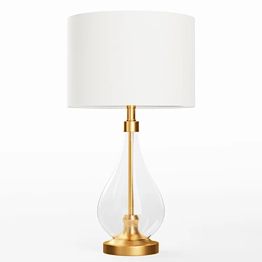 Elegant Glass Bottom Zara Lamp 3D model image 1 