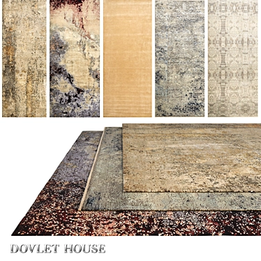 DOVLET HOUSE 5-Piece Carpets Collection 3D model image 1 