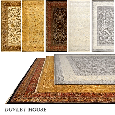 DOVLET HOUSE 5pc Carpets (Part 769) 3D model image 1 