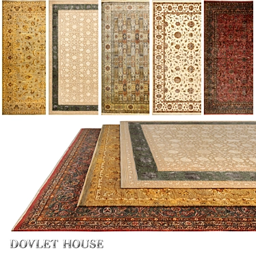 Luxury Indian Carpet Collection 5pc (Part 771) 3D model image 1 