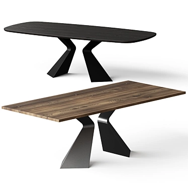 Elegant Bonaldo Prora Dining Tables 3D model image 1 