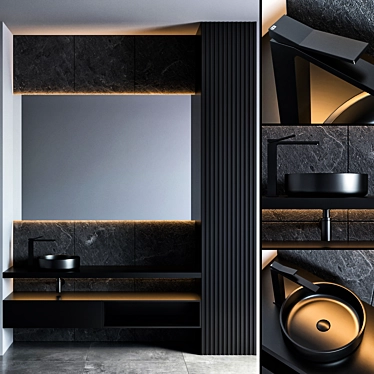 Gessi Rettangolo Faucet: Stylish Bathroom Furniture 3D model image 1 