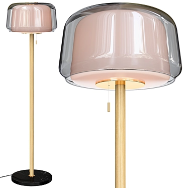 Evedal Floor Lamp: Elegant Marble Design 3D model image 1 