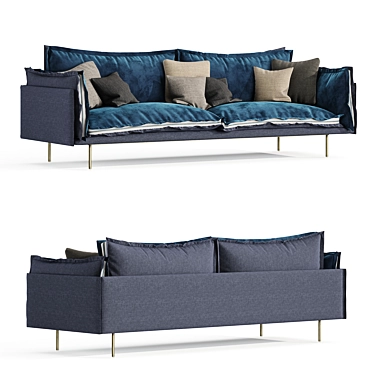 Modern and Comfy Arketipo Sofa 3D model image 1 