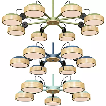 Anzazo Aviator: Beautiful Designer Chandelier 3D model image 1 