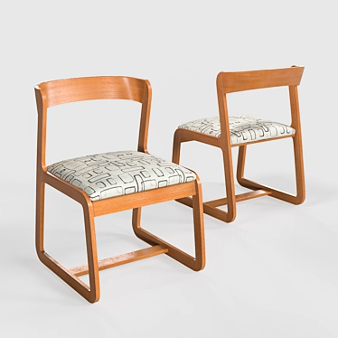 Vintage Italian Midcentury Chairs by Willy Rizzo 3D model image 1 