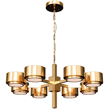 Anzazo Cosmic: Elegant Designer Chandelier 3D model image 1 