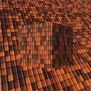 Seamless Roof Tile Texture 3D model image 1 