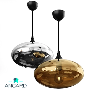 Amber Glow Pendant Lamp 3D model image 1 