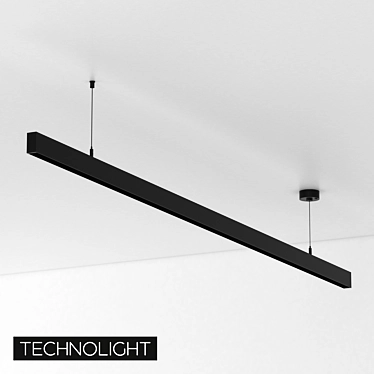 Sleek Pendant-Track Lighting 3D model image 1 