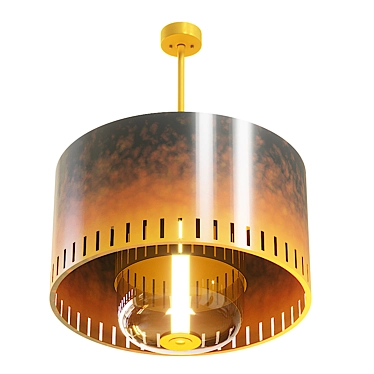 Sophisticated Drum Pendant Light 3D model image 1 