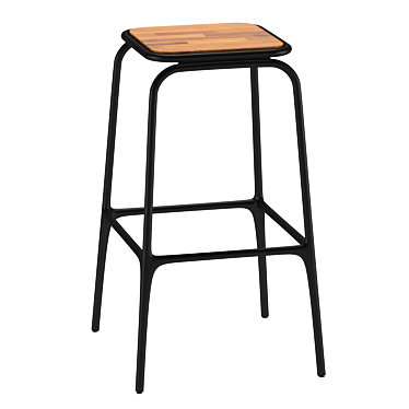 Hiba Bar Stool - 65cm Height 3D model image 1 