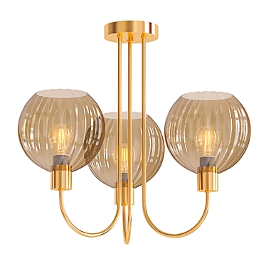 Elegant Flush Ceiling Light: Tilbury 3D model image 1 