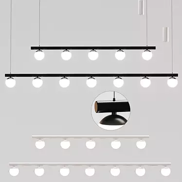 Industrial Pendant Lighting with Multiple Lengths 3D model image 1 