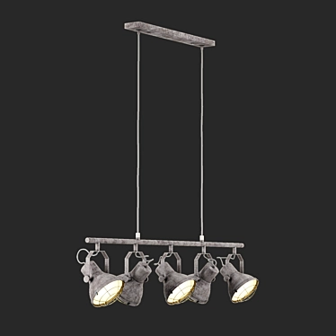 Introducing the Griffin Series: Industrial 5-Light Metal Pendant  Tough and Stylish Lighting Solution 3D model image 1 