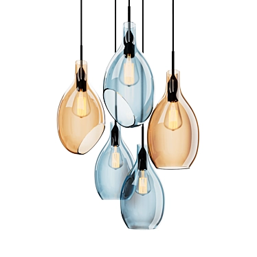 ESTIN Pendant Light, Brown/Blue 3D model image 1 