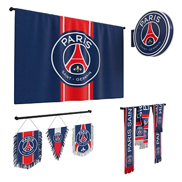 PSG Football Merchandise 3D model image 1 