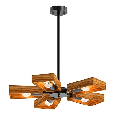 Elegant Pendant Fan Light 3D model image 1 