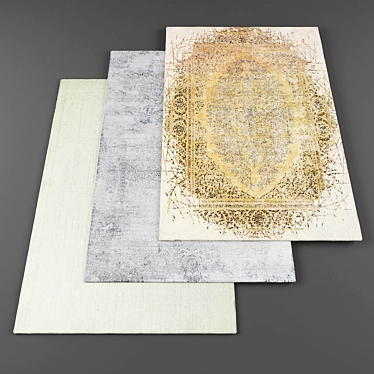 Luxury Carpet Collection: 4 Pieces | High-Quality Textures 3D model image 1 