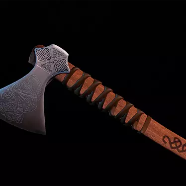 Viking Mammen Battle Axe Model - Game Ready 3D model image 1 