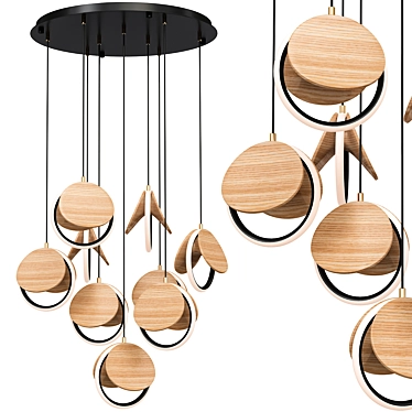 Sleek Clack Pendant Light 3D model image 1 