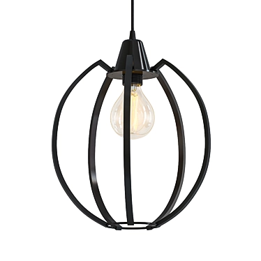 Rustic Industrial Pendant Light 3D model image 1 