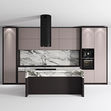 Kitchen04: 2015 Version, Millimeter Units, 5100mm x 2533.22mm x 2815.82 3D model image 1 