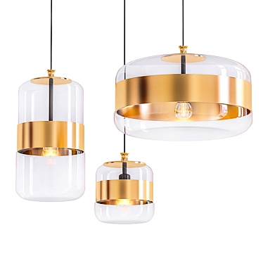 Sleek Modern Vistosi Pendant Light 3D model image 1 