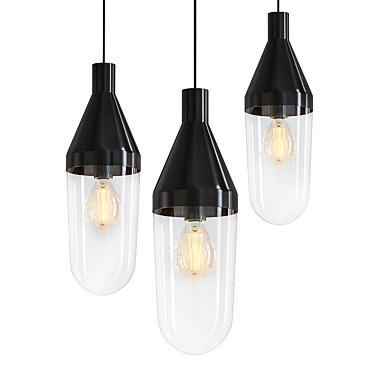 Oluce Niwa Pendant Light 3D model image 1 