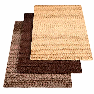 Taupe Trenzas Rug: Stylish and Versatile 3D model image 1 