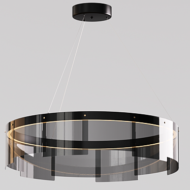 Modern Black Pendant Lamp - Gaobi 126 3D model image 1 