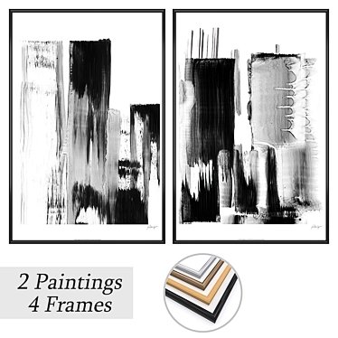 Elegant Wall Art Set 3D model image 1 