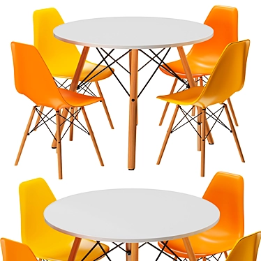 Modern 2014 Table Set 3D model image 1 