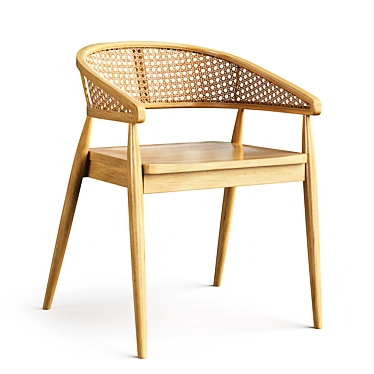 Stool rattan wood