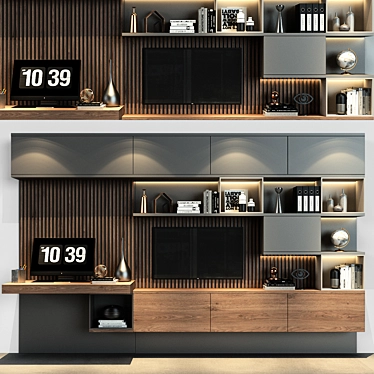 Modern Wood Cabinet Furniture 3D model image 1 