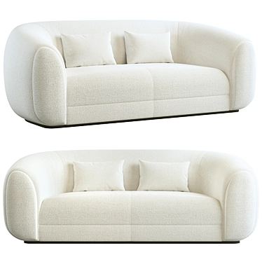 Contemporary Barnabas Sofa: Elegant & Spacious 3D model image 1 