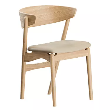 Sleek Sibast Dining Chair 3D model image 1 