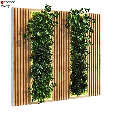 Vertical Greenery: 14-Piece Set 3D model image 1 